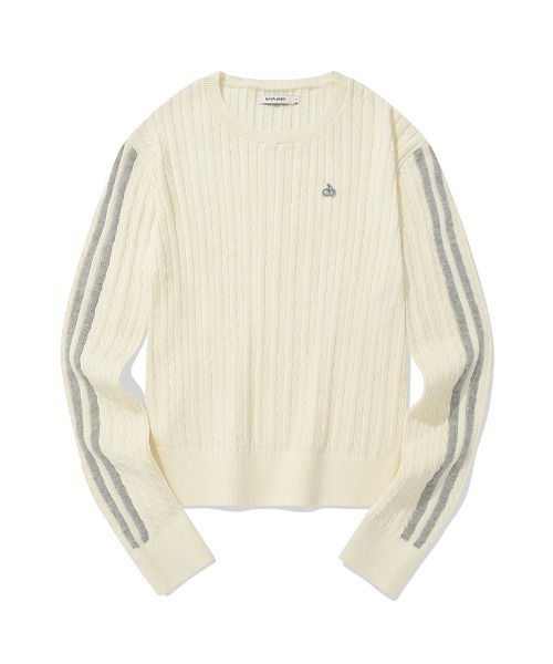 KIRSH PLAIN LINE POINT CABLE KNIT キルシー プレイン ライン