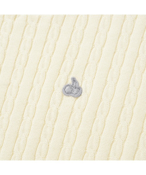 KIRSH(キルシー)の「KIRSH PLAIN LINE POINT CABLE KNIT キルシー プレイン ラインポイント ケーブルニット(ニット/セーター・レディース・グレー/ネイビー/アイボリー・ONE SIZE)」の10枚目の写真