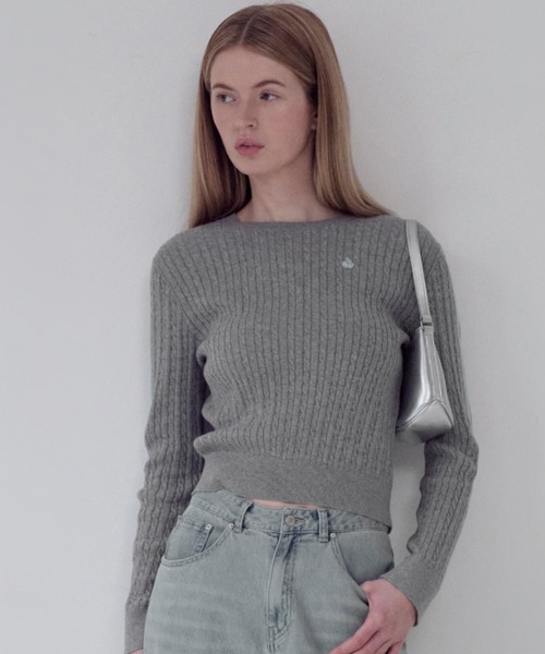 ニット セーター KIRSH PLAIN LINE POINT CABLE KNIT キルシー プレイン ラインポイント ケーブルニット レディース KIRSH PLAIN LINE POINT CABLE KNIT キルシー プレイン ライン