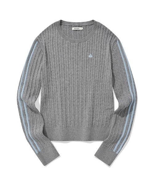 KIRSH(キルシー)の「KIRSH PLAIN LINE POINT CABLE KNIT キルシー プレイン ラインポイント ケーブルニット(ニット/セーター・レディース・グレー/ネイビー/アイボリー・ONE SIZE)」の16枚目の写真
