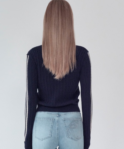 ニット セーター KIRSH PLAIN LINE POINT CABLE KNIT キルシー プレイン ラインポイント ケーブルニット レディース KIRSH PLAIN LINE POINT CABLE KNIT キルシー プレイン ライン