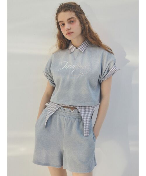 CALNAMUR(カルナムール)の「CORSET LIKE GINGHAM CHECK SHIRTS/コルセットライクギンガムチェックシャツ(シャツ/ブラウス・レディース・レッド/ブラック/グレー・FREE)」の5枚目の写真