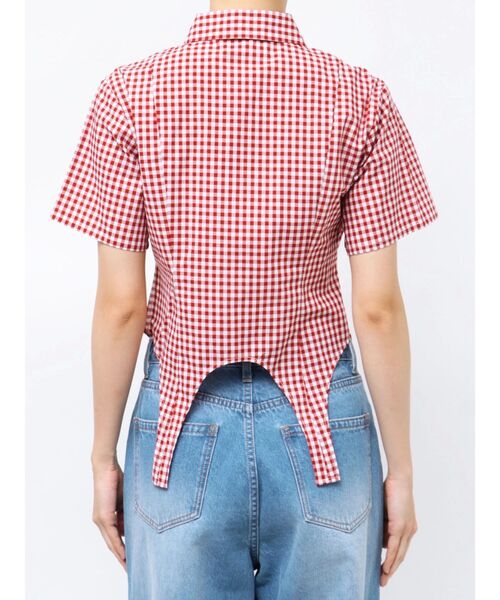 CALNAMUR(カルナムール)の「CORSET LIKE GINGHAM CHECK SHIRTS/コルセットライクギンガムチェックシャツ(シャツ/ブラウス・レディース・レッド/ブラック/グレー・FREE)」の20枚目の写真
