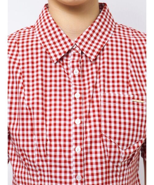 CALNAMUR(カルナムール)の「CORSET LIKE GINGHAM CHECK SHIRTS/コルセットライクギンガムチェックシャツ(シャツ/ブラウス・レディース・レッド/ブラック/グレー・FREE)」の21枚目の写真