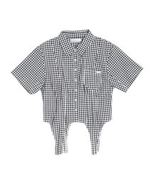 CALNAMUR | CORSET LIKE GINGHAM CHECK SHIRTS/コルセットライクギンガムチェックシャツ(シャツ/ブラウス)