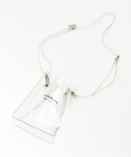ADAM PATEK（アダムパテック）の「【RS】【ADAM PATEK/ アダムパテック 【 CONEY 】CLEAR mini pouch shoulder（ショルダーバッグ・メンズ・ブラック・ONESIZE）」の2枚目の写真