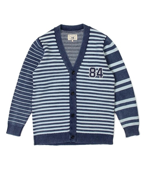 The DUFFER of ST.GEORGE（ザダファーオブセントジョージ）の「[INDIGO LABEL] INDIGO STRIPE＆BORDER CARDIGAN：インディゴ ボーダー ストライプ カーディガン（カーディガン/ボレロ・メンズ・インディゴブルー/ダークインディゴブルー・MEDIUM/LARGE/X-LARGE）」の10枚目の写真