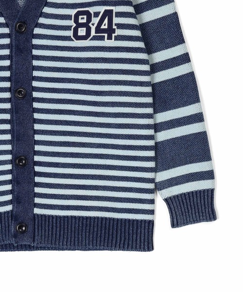 The DUFFER of ST.GEORGE（ザダファーオブセントジョージ）の「[INDIGO LABEL] INDIGO STRIPE＆BORDER CARDIGAN：インディゴ ボーダー ストライプ カーディガン（カーディガン/ボレロ・メンズ・インディゴブルー/ダークインディゴブルー・MEDIUM/LARGE/X-LARGE）」の14枚目の写真