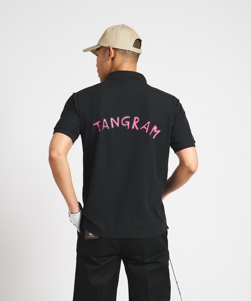 TANGRAM ブラックポロシャツ　Mサイズ 未使用品 メンズ タングラム TANGRAM 半袖ポロシャツ M 黒