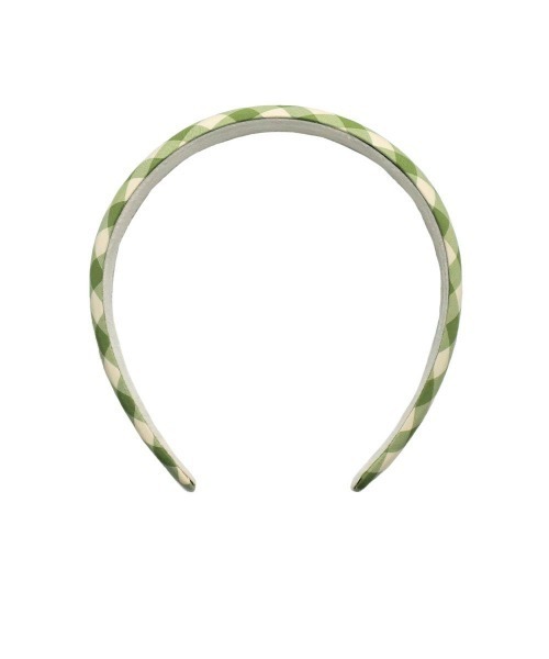 an another angelus（アンアナザーアンジェラス）の「レトロギンガムカチューシャ（カチューシャ・レディース・ホワイト×ブルー/ピンク/ホワイト×グリーン・FREE）」の7枚目の写真