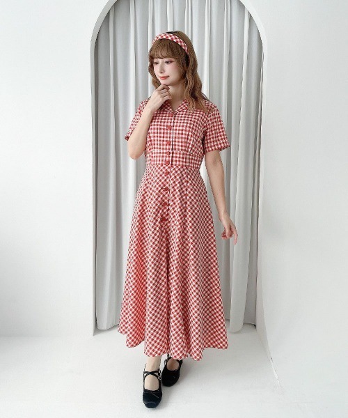 an another angelus（アンアナザーアンジェラス）の「レトロギンガムカチューシャ（カチューシャ・レディース・ホワイト×ブルー/ピンク/ホワイト×グリーン・FREE）」の19枚目の写真