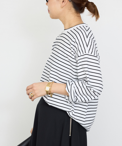 Thrilling Stripe Tシャツ（Tシャツ/カットソー）｜Deuxieme