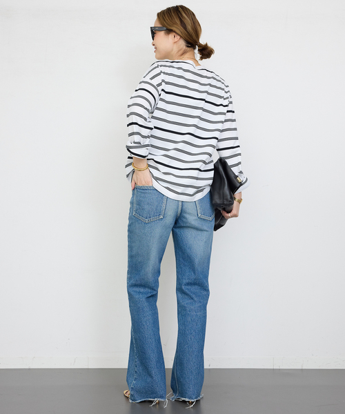 Deuxieme Classe(ドゥーズィエムクラス)の「Thrilling Stripe Tシャツ(Tシャツ/カットソー・レディース・ホワイト/ホワイト×ホワイト・FREE)」の22枚目の写真