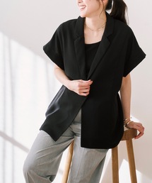 【satoha】Emma Taylor 黒 フリル付きモッズコート 美品 Emma Taylor 黒 フリル付きモッズコート 美品