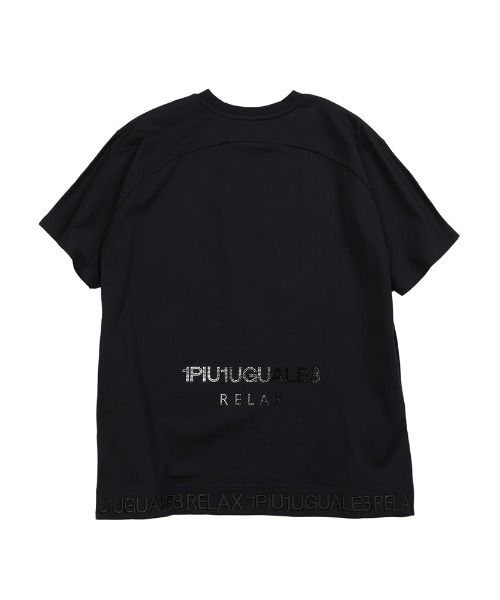 1piu1uguale3 RELAX(ウノピュウノウグァーレトレリラックス)の「1PIU1UGUALE3 RELAX (ウノ ピュ ウノ ウグァーレ トレ リラックス) 別注 裾&バックロゴ クルーネック 半袖 Tシャツ 1PRUST25119SZ(Tシャツ/カットソー・メンズ・ホワイト/ブラック・S/M/L/LL/2XL)」の3枚目の写真