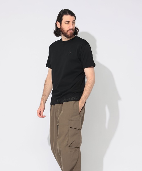 1piu1uguale3 RELAX(ウノピュウノウグァーレトレリラックス)の「1PIU1UGUALE3 RELAX (ウノ ピュ ウノ ウグァーレ トレ リラックス) 別注 裾&バックロゴ クルーネック 半袖 Tシャツ 1PRUST25119SZ(Tシャツ/カットソー・メンズ・ホワイト/ブラック・S/M/L/LL/2XL)」の10枚目の写真