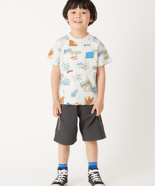 HAKKA KIDS（ハッカキッズ）の「スーパーDINOヒーロープリントTシャツ（Tシャツ/カットソー・キッズ・ライトグレー/イエロー・100cm/110cm/120cm/130cm）」の7枚目の写真