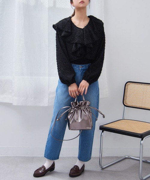 MAGASIN DE MODE Chou Chou(マガジンデモードシュシュ)の「【MAGASIN DE MODE Chou Chou】メタリック巾着2wayショルダー SNBD ※(ショルダーバッグ・レディース・ホワイト/シルバー/グレー・FREE)」の19枚目の写真