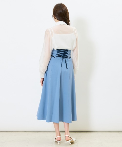 セール】パイピングバックレースアップスカート（スカート）｜AND