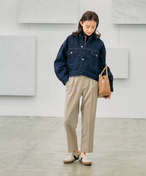 GLOBAL WORK(グローバルワーク)の「お手入れラクラク/SET UPテーパードパンツ/289097(その他パンツ・レディース・ブラック/ライトベージュ/グレイッシュベージュ・MEDIUM/LARGE/SMALL)」の10枚目の写真
