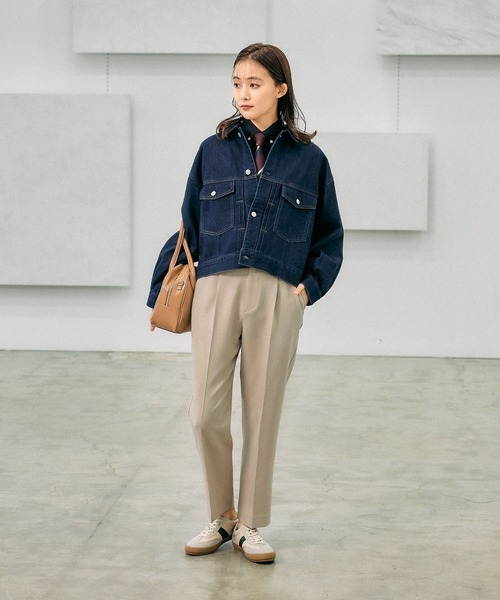 GLOBAL WORK(グローバルワーク)の「お手入れラクラク/SET UPテーパードパンツ/289097(その他パンツ・レディース・ブラック/ライトベージュ/グレイッシュベージュ・MEDIUM/LARGE/SMALL)」の11枚目の写真