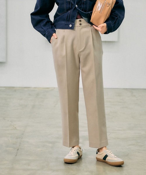 GLOBAL WORK(グローバルワーク)の「お手入れラクラク/SET UPテーパードパンツ/289097(その他パンツ・レディース・ブラック/ライトベージュ/グレイッシュベージュ・MEDIUM/LARGE/SMALL)」の14枚目の写真