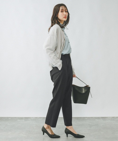 GLOBAL WORK(グローバルワーク)の「お手入れラクラク/SET UPテーパードパンツ/289097(その他パンツ・レディース・ブラック/ライトベージュ/グレイッシュベージュ・MEDIUM/LARGE/SMALL)」の21枚目の写真