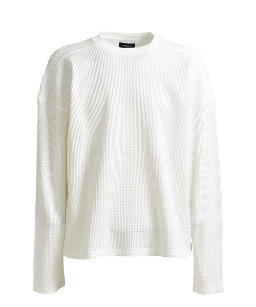 BREATH(ブレス)の「【BREATH / ブレス】NEWRICH WAFFLE LS TEE / ホワイト [BR25SS-C50(Tシャツ/カットソー・メンズ・ホワイト・M/L)」の1枚目の写真