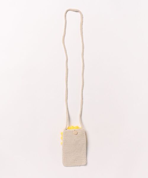 emonique(エモニーク)の「ハンドメイド 手編み かぎ編み ニットサコッシュバッグ(ショルダーバッグ・レディース・ローズ/ネイビー/パープル/ベージュ/ピンク/グリーン/イエロー・FREE)」の13枚目の写真