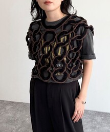 サークルかぎ針トップス