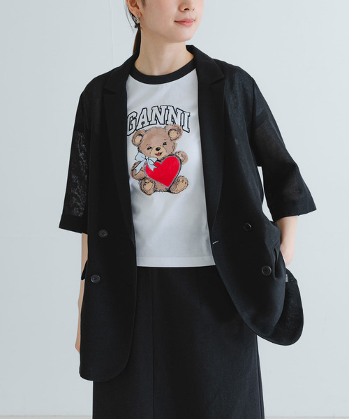 GANNI（ガニー）の「GANNI　Basic Jersey Bear Small T-shirts（Tシャツ/カットソー・レディース・ホワイト・SMALL）」の8枚目の写真
