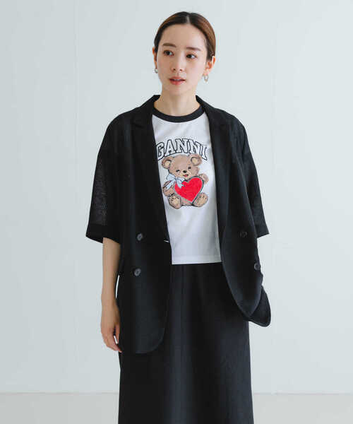 GANNI Basic Jersey Bear Small T-shirts（Tシャツ/カットソー