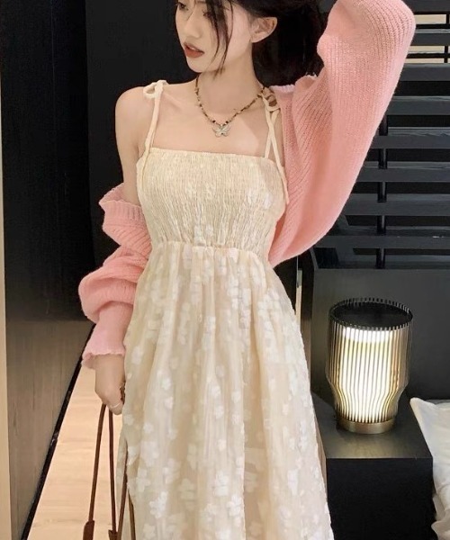 gossip！ロサンゼルス（ゴシップロサンゼルス）の「リボンフェミニンロングキャミワンピース（ワンピース・レディース・オフホワイト・S/M）」の10枚目の写真