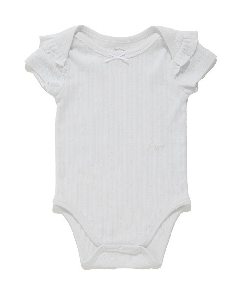 セール】【販路限定】【BABY】針抜きフリルボディースーツ