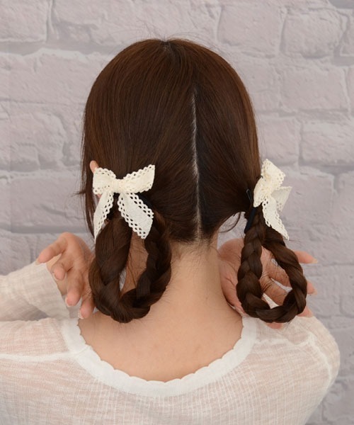 Mayree（メイリー）の「【float】ナチュラル レース リボン ヘアゴム【2個セット】（ヘアゴム・レディース・ホワイト/ブルー・FREE）」の14枚目の写真