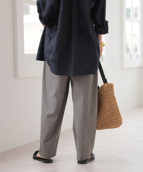 JOURNAL STANDARD relume(ジャーナルスタンダード レリューム)の「接触冷感 / 防しわ / ウォッシャブルブロードカーブイージーパンツ(その他パンツ・レディース・ベージュ/チャコールグレー・36/38)」の21枚目の写真