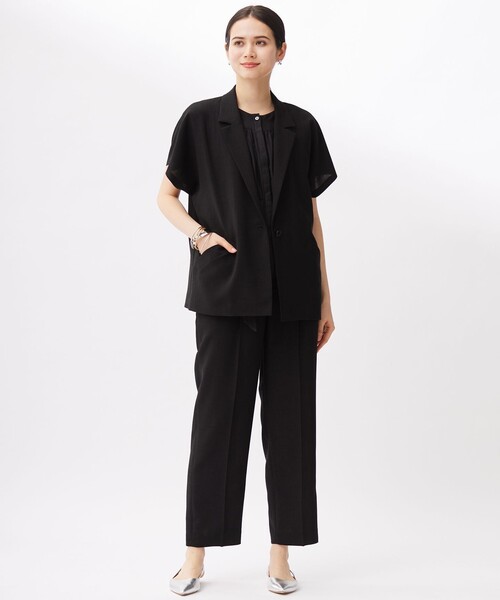 自由区（ジユウク）の「ライトリネンライクテーパード パンツ（その他パンツ・レディース・ベージュ系/ブラック系・38/40/36/42）」の12枚目の写真