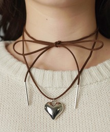 SPINNS（スピンズ）の「スエードチョーカー/ハート（チョーカー）」