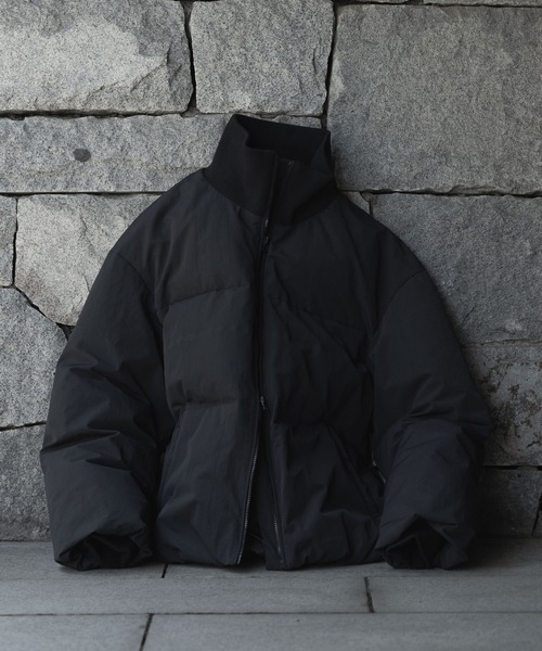 remer（リメール）の「HEAT FILL RIB NECK JACKET / ヒートフィルリブネックジャケット（ダウンジャケット/コート・メンズ・アイボリー/ブラック・LARGE/MEDIUM/SMALL/X-SMALL）」の2枚目の写真