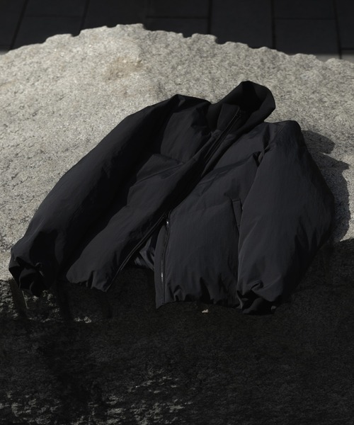 remer（リメール）の「HEAT FILL RIB NECK JACKET / ヒートフィルリブネックジャケット（ダウンジャケット/コート・メンズ・アイボリー/ブラック・LARGE/MEDIUM/SMALL/X-SMALL）」の3枚目の写真