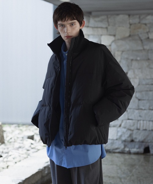 remer（リメール）の「HEAT FILL RIB NECK JACKET / ヒートフィルリブネックジャケット（ダウンジャケット/コート・メンズ・アイボリー/ブラック・LARGE/MEDIUM/SMALL/X-SMALL）」の11枚目の写真