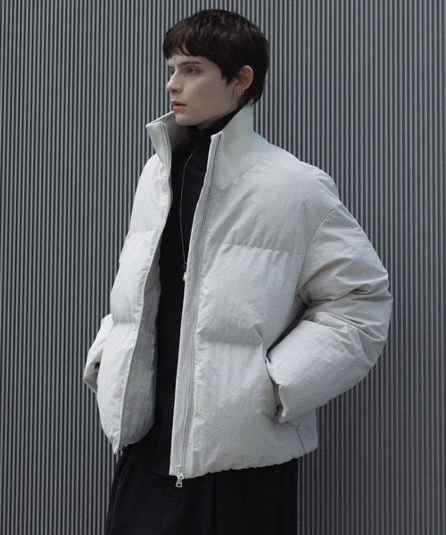 remer（リメール）の「HEAT FILL RIB NECK JACKET / ヒートフィルリブネックジャケット（ダウンジャケット/コート・メンズ・アイボリー/ブラック・LARGE/MEDIUM/SMALL/X-SMALL）」の22枚目の写真