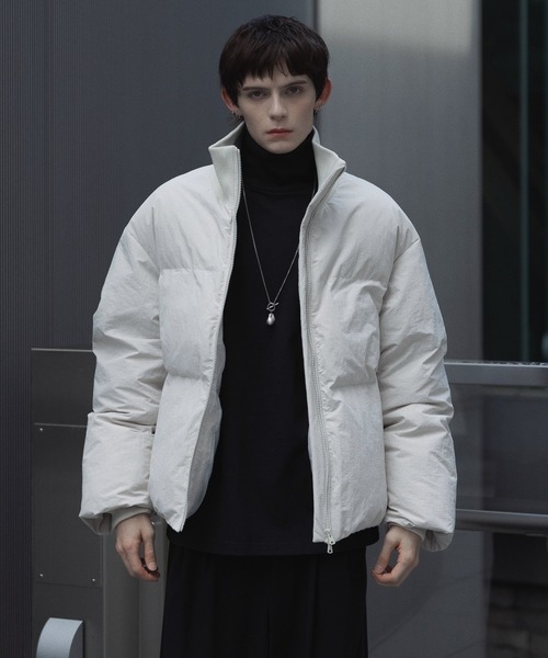 remer（リメール）の「HEAT FILL RIB NECK JACKET / ヒートフィルリブネックジャケット（ダウンジャケット/コート・メンズ・アイボリー/ブラック・LARGE/MEDIUM/SMALL/X-SMALL）」の20枚目の写真