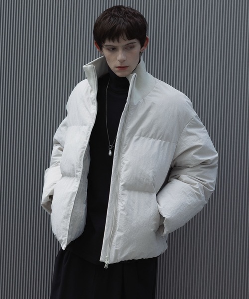 remer（リメール）の「HEAT FILL RIB NECK JACKET / ヒートフィルリブネックジャケット（ダウンジャケット/コート・メンズ・アイボリー/ブラック・LARGE/MEDIUM/SMALL/X-SMALL）」の19枚目の写真