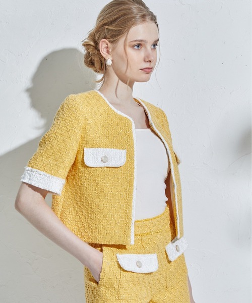 セール】Summer tweed short jacket サマーツイードショートジャケット