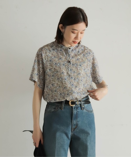ブラウス シャツ ミニペイズリーPT　スタンドネックブラウス レディース ミニペイズリーPT スタンドネックブラウス | NOMBRE IMPAIR