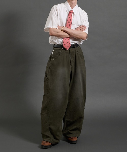 Perushu(ペルーシュ)の「vintage washed wide curve pants ビンテージライクワイドカーブパンツ(その他パンツ・メンズ・ダークグレー/カーキ/ネイビー/チャコールグレー・LARGE/MEDIUM/SMALL)」の19枚目の写真