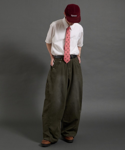 Perushu(ペルーシュ)の「vintage washed wide curve pants ビンテージライクワイドカーブパンツ(その他パンツ・メンズ・ダークグレー/カーキ/ネイビー/チャコールグレー・LARGE/MEDIUM/SMALL)」の20枚目の写真