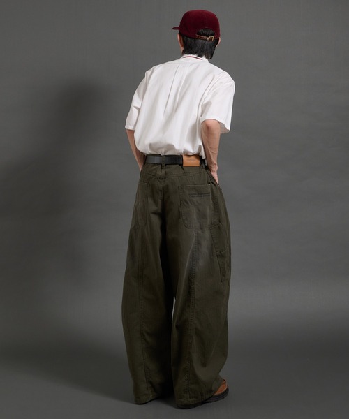 Perushu(ペルーシュ)の「vintage washed wide curve pants ビンテージライクワイドカーブパンツ(その他パンツ・メンズ・ダークグレー/カーキ/ネイビー/チャコールグレー・LARGE/MEDIUM/SMALL)」の21枚目の写真