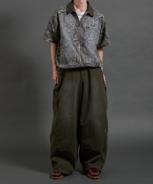 Perushu(ペルーシュ)の「vintage washed wide curve pants ビンテージライクワイドカーブパンツ(その他パンツ・メンズ・ダークグレー/カーキ/ネイビー/チャコールグレー・LARGE/MEDIUM/SMALL)」の22枚目の写真